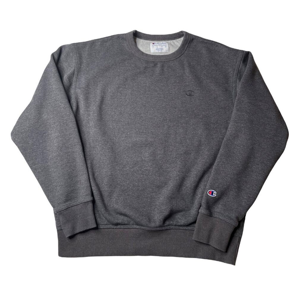 Vintage Champion C Logo Crewneck Sweatshirt Gray Mens Size Large